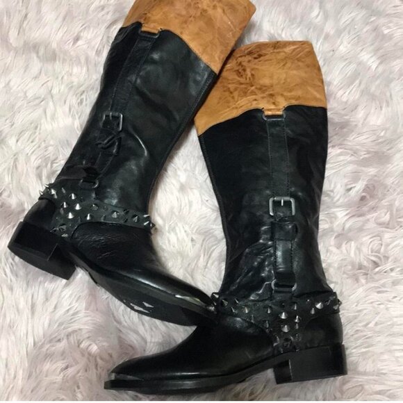 Amazing Sam Edelman Studded Real Leather Boots - Picture 1 of 8